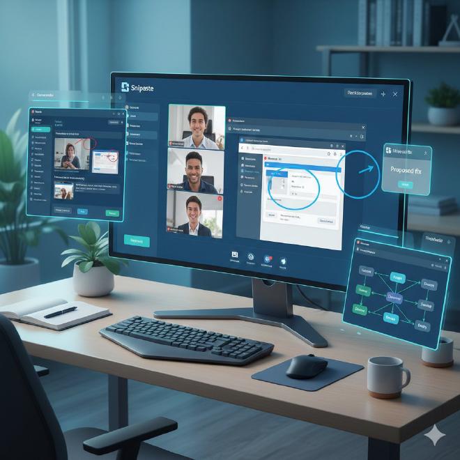 远程协作场景中的Snipaste应用