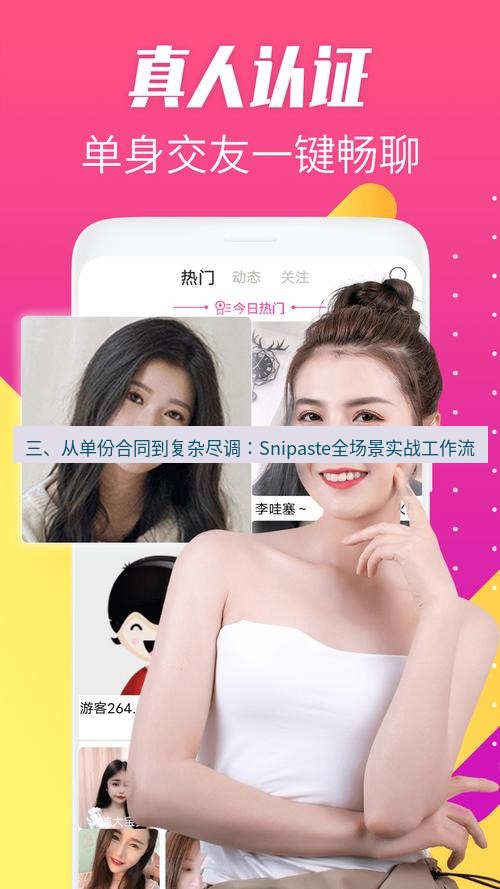 截图软件 三、从单份合同到复杂尽调：Snipaste全场景实战工作流