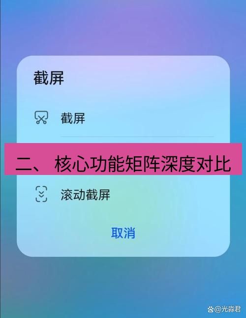 截图软件 二、 核心功能矩阵深度对比