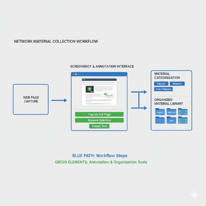 素材收集工作流与工具界面