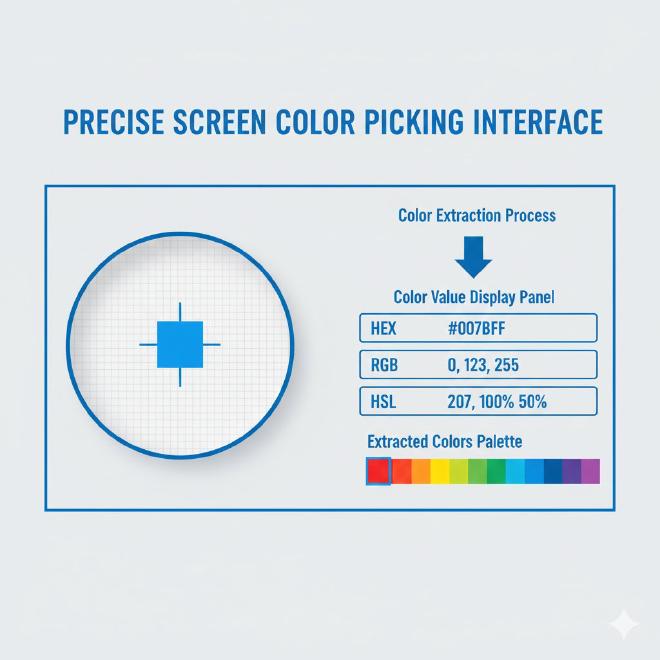 精准取色操作界面与工具演示