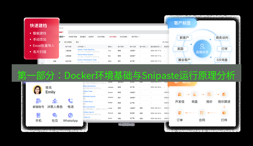 截图软件 第一部分：Docker环境基础与Snipaste运行原理分析