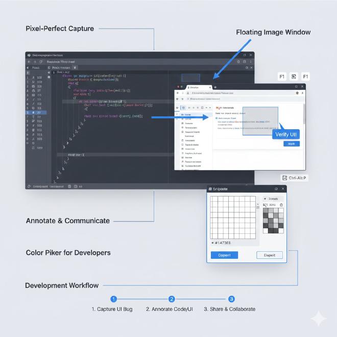Snipaste核心功能在编程场景中的应用
